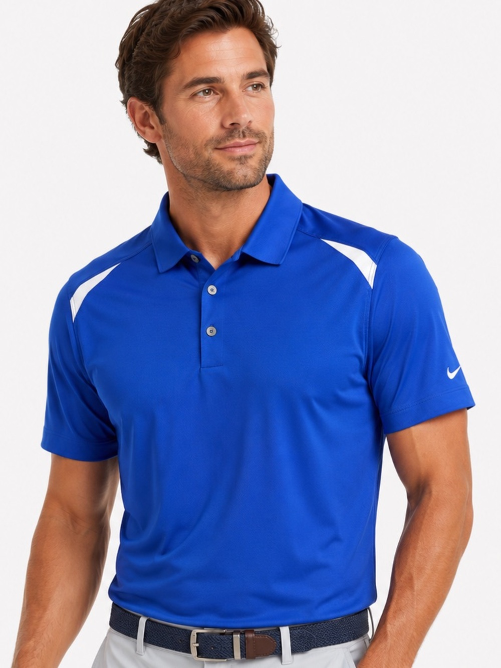Nike Golf Tour Performance Dri-FIT Blue Polo Shirt Men’s Large Athletic Golf